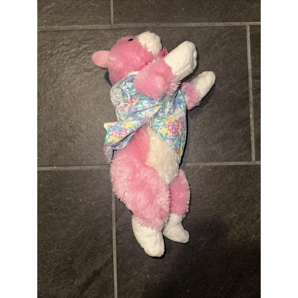 Animal Alley Pink Cat Plush 14 Inch Laying Down Floppy Kitten Toys R Us Rare HTF